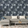 Vliestapete Michalsky Palmen Floral blau grau 37983-5