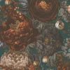 Vliestapete Michalsky Rosen Orange Grün Grau 39979-3
