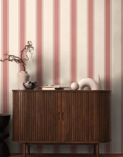 Vliestapete Michalsky Streifen Rot Creme 39983-1