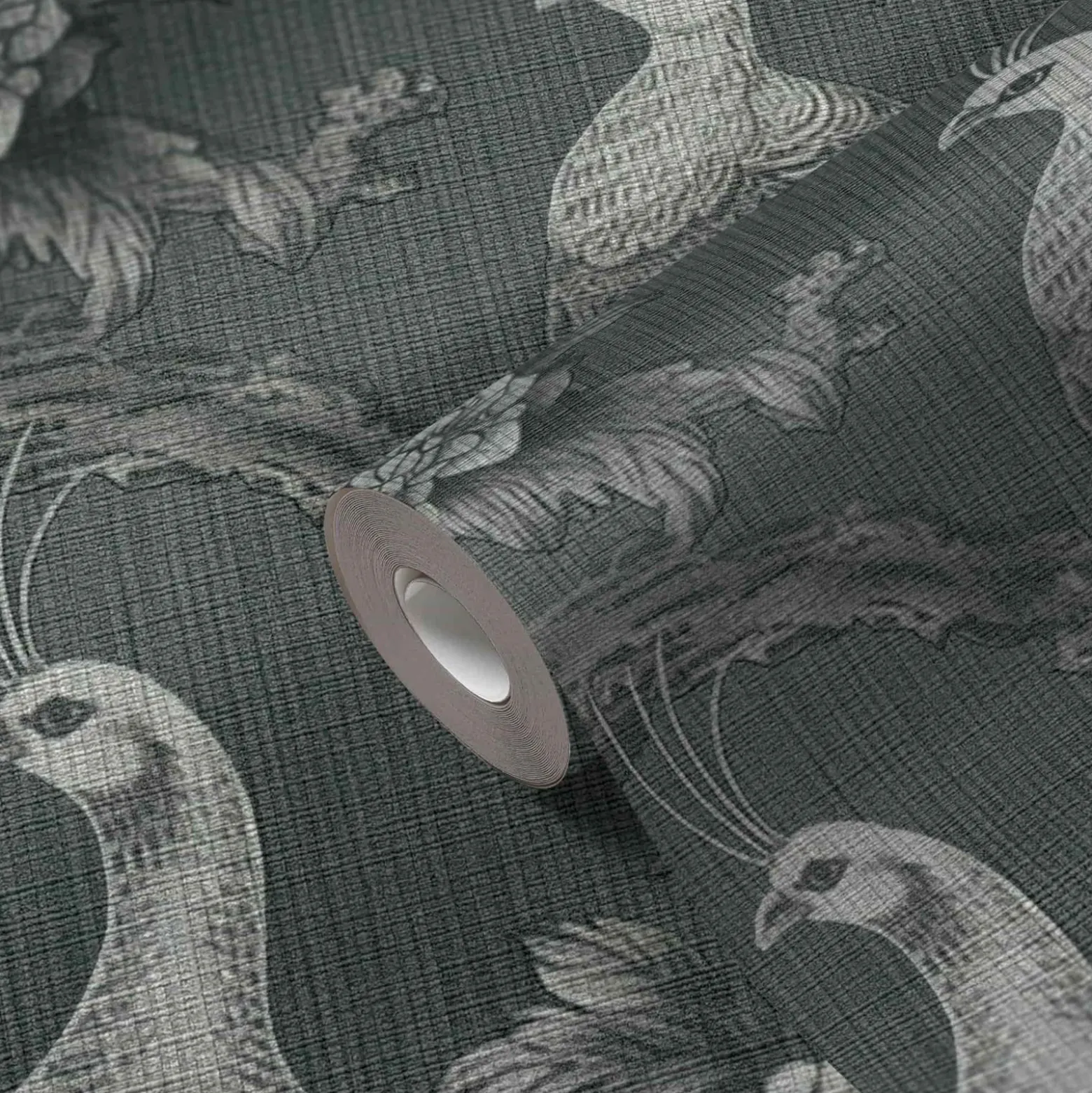 Vliestapete Michalsky Vögel Tropisch Grau Schwarz 39982-1