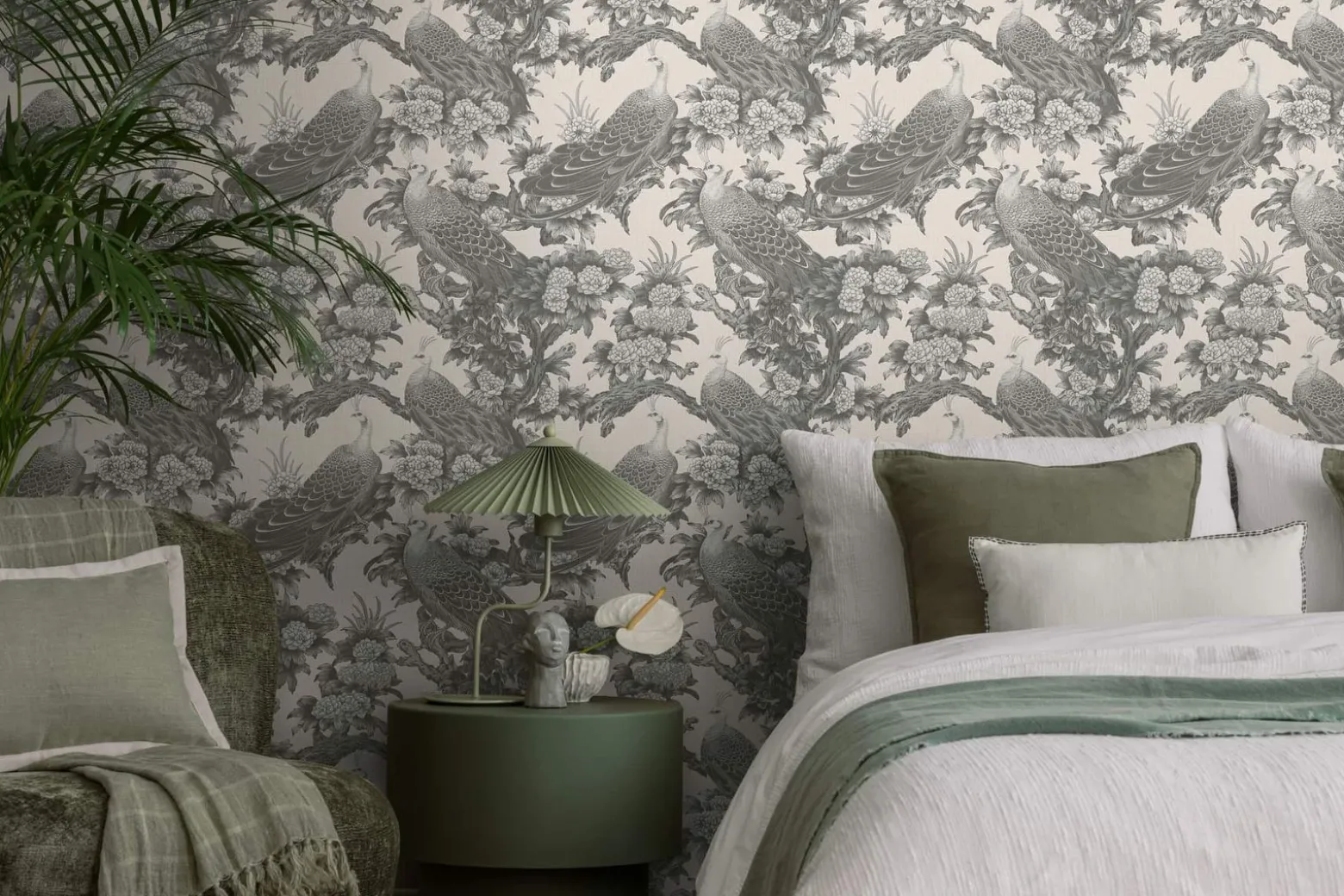 Vliestapete Michalsky Vögel Tropisch Beige Grau 39982-3
