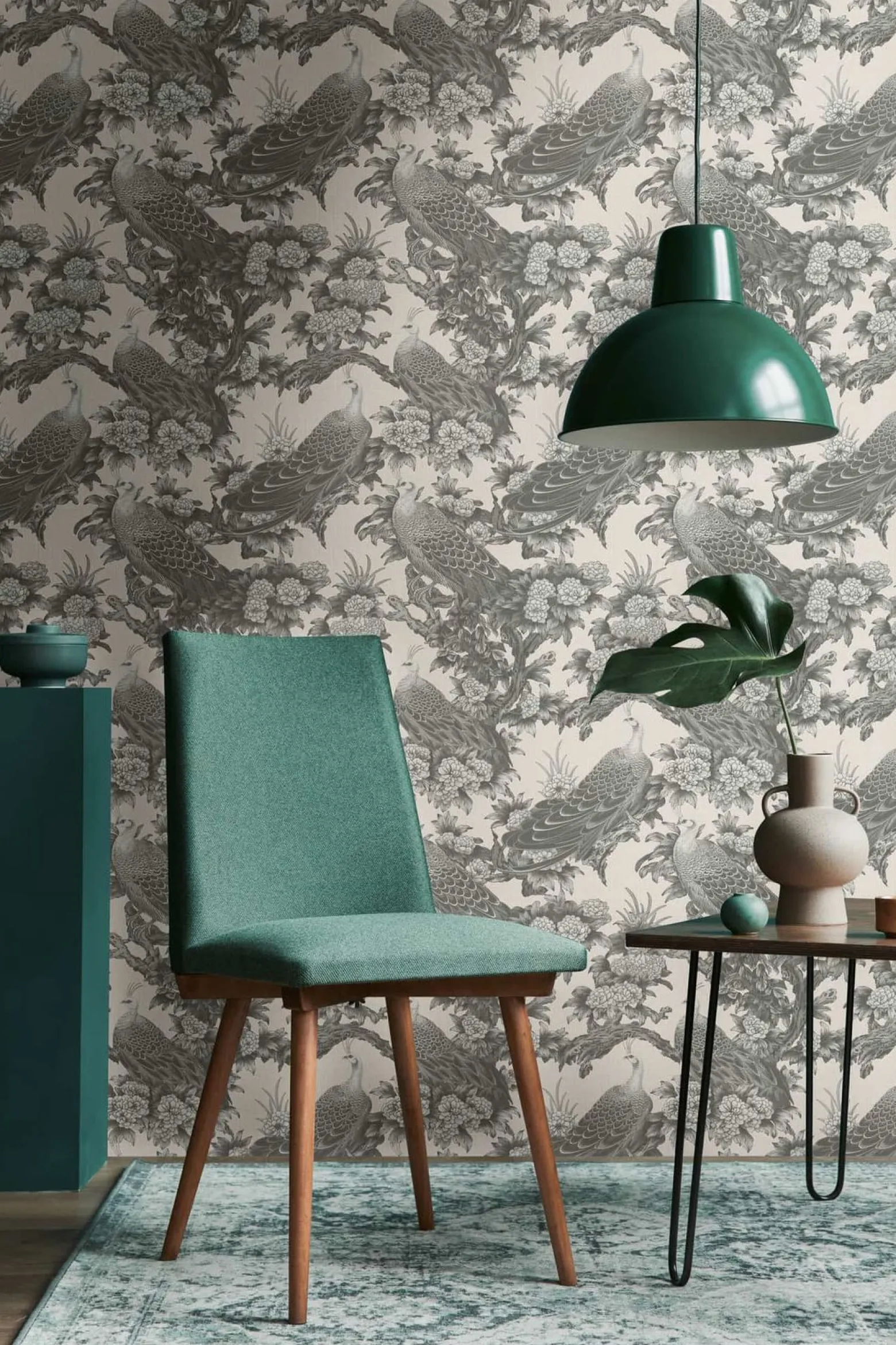 Vliestapete Michalsky Vögel Tropisch Beige Grau 39982-3