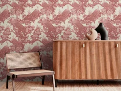 Vliestapete Michalsky Vögel Tropisch Rot Beige 39982-4