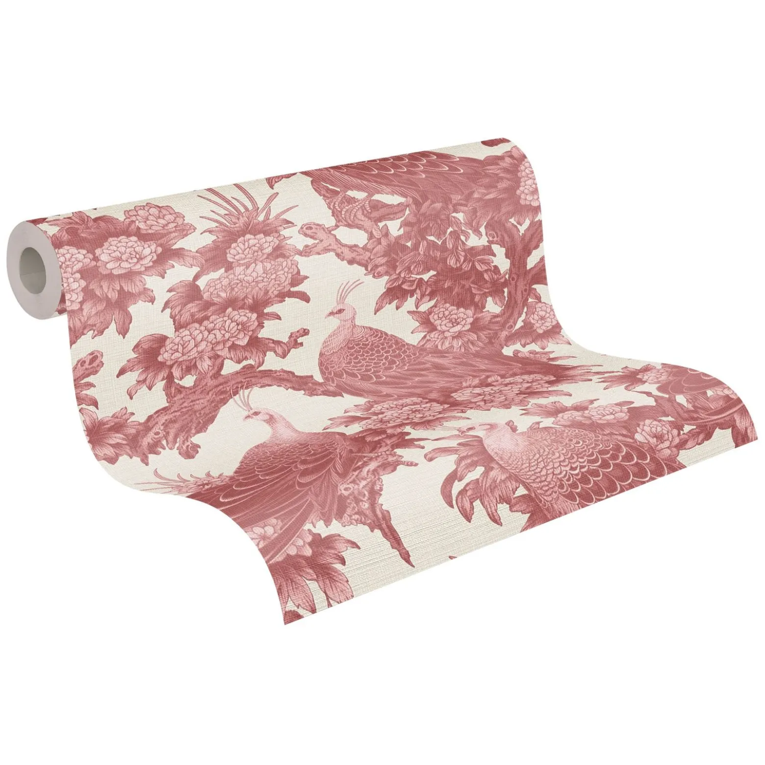 Vliestapete Michalsky Vögel Tropisch Rot Beige 39982-4