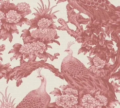 Vliestapete Michalsky Vögel Tropisch Rot Beige 39982-4