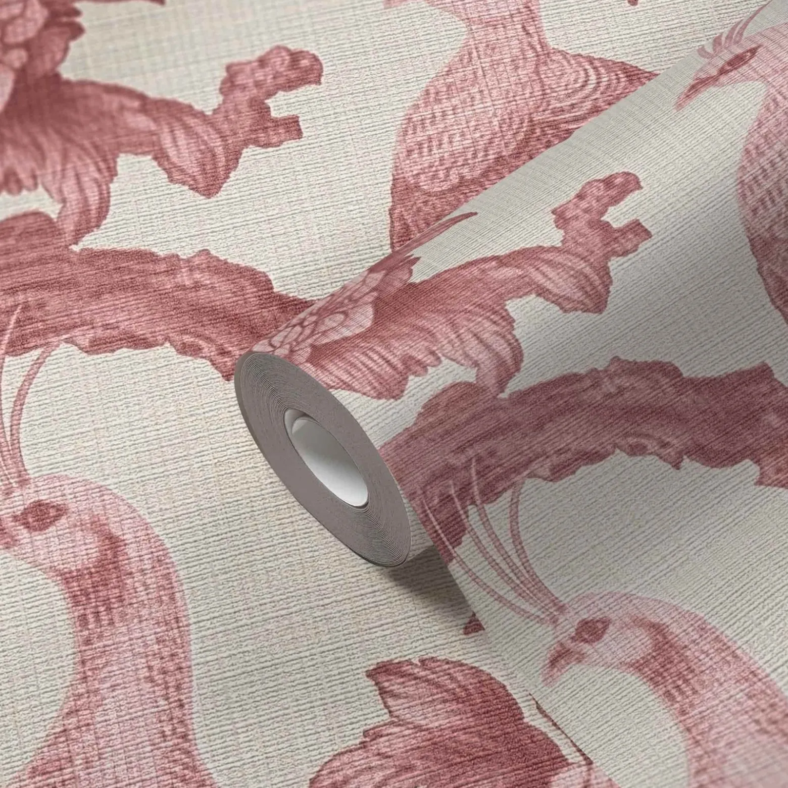 Vliestapete Michalsky Vögel Tropisch Rot Beige 39982-4