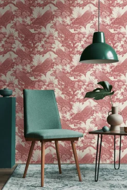 Vliestapete Michalsky Vögel Tropisch Rot Beige 39982-4
