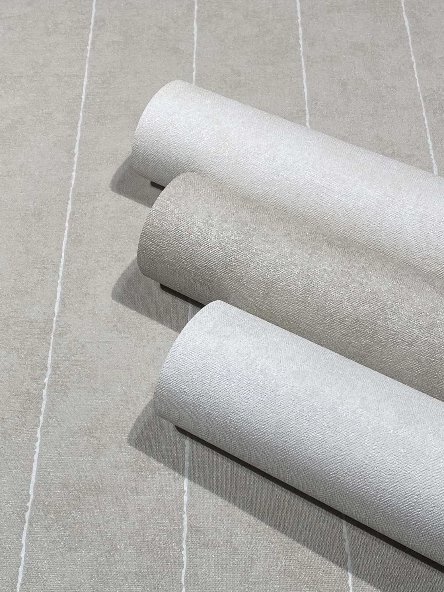 Vliestapete Nadel Streifen Beige Grau Glitzer 34406