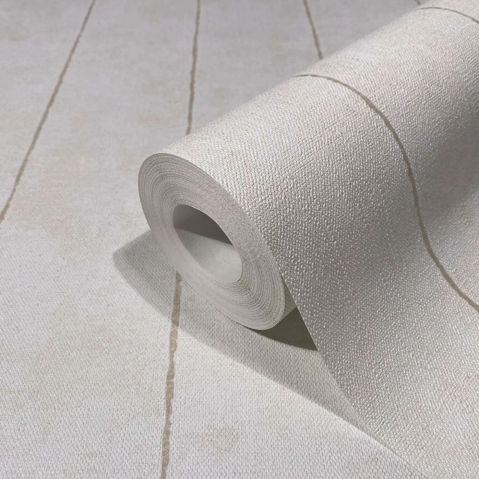 Vliestapete Nadel Streifen Creme Beige Glitzer 34402