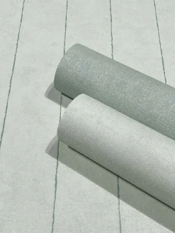 Vliestapete Nadel Streifen Grün Grau Glitzer 34405