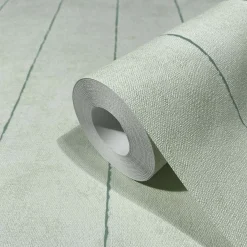 Vliestapete Nadel Streifen Grün Grau Glitzer 34405