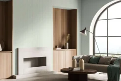 Vliestapete Nadel Streifen Grün Grau Glitzer 34405