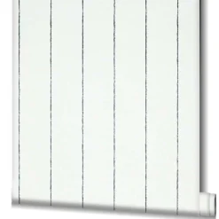 Vliestapete Nadel Streifen Schwarz Creme Glitzer 34401