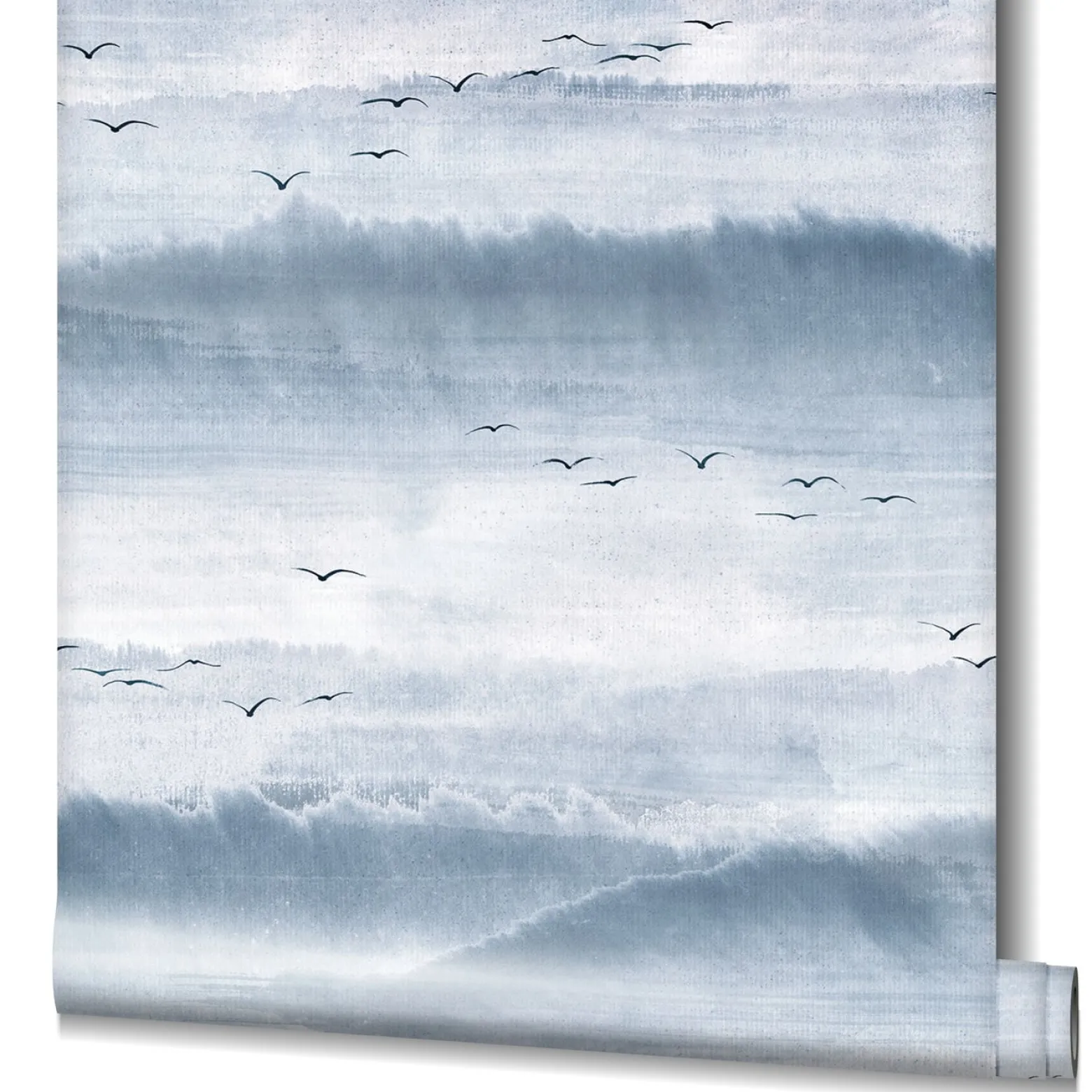 Vliestapete Natur Himmel Vögel Weiß Blau Grau 81627