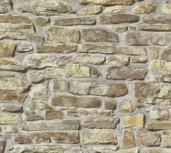 Vliestapete Naturstein 3D Effekt Braun Grau 38815-1