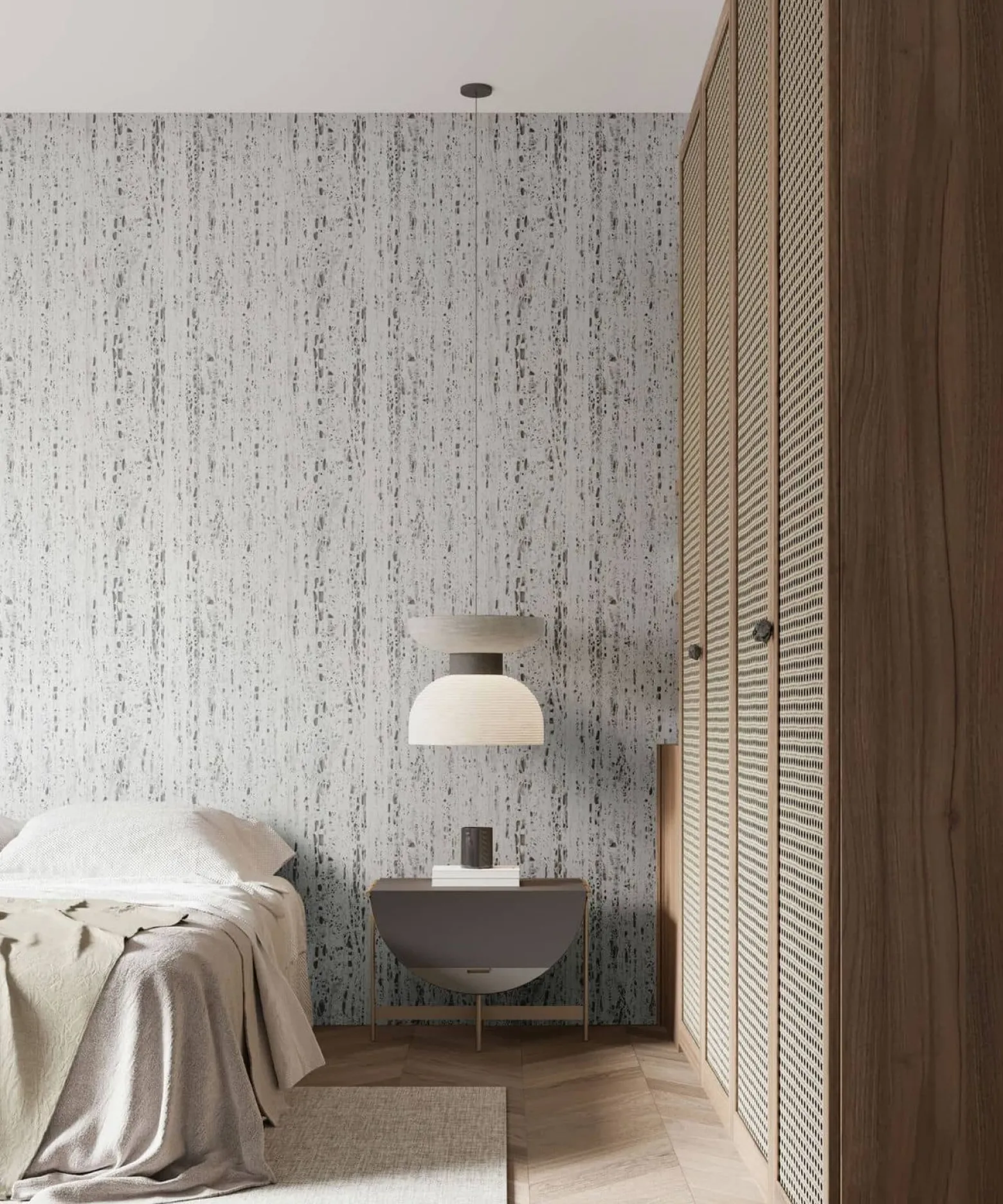 Vliestapete Naturstein Struktur Creme Grau 33352