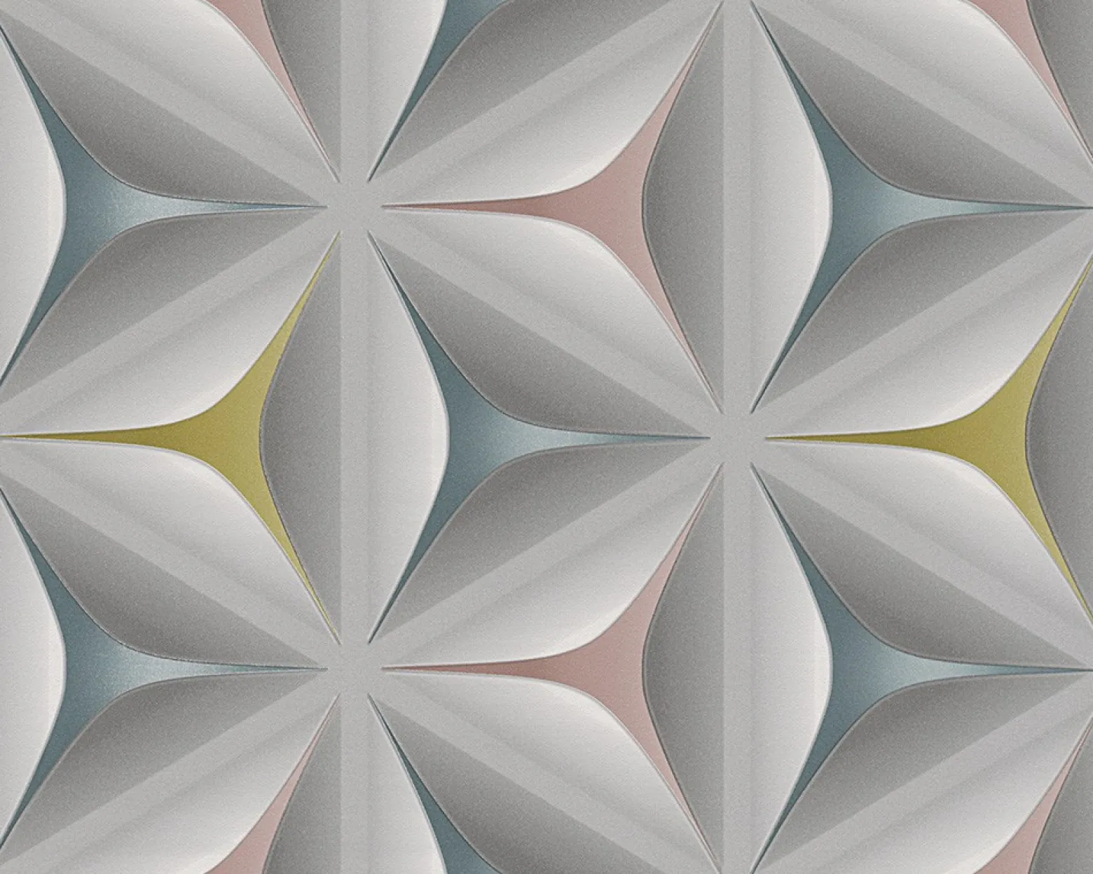 Vliestapeten Blumen 3D-Grafik grau bunt 96042-2