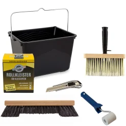 Vliestapeten Tapezier-Set|200g Kleister+5 tlg. Zubehör-Set