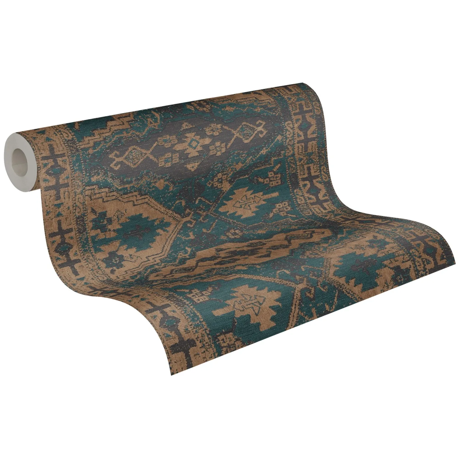 Vliestapete Orientalisch Muster dunkelblau braun 37868-2