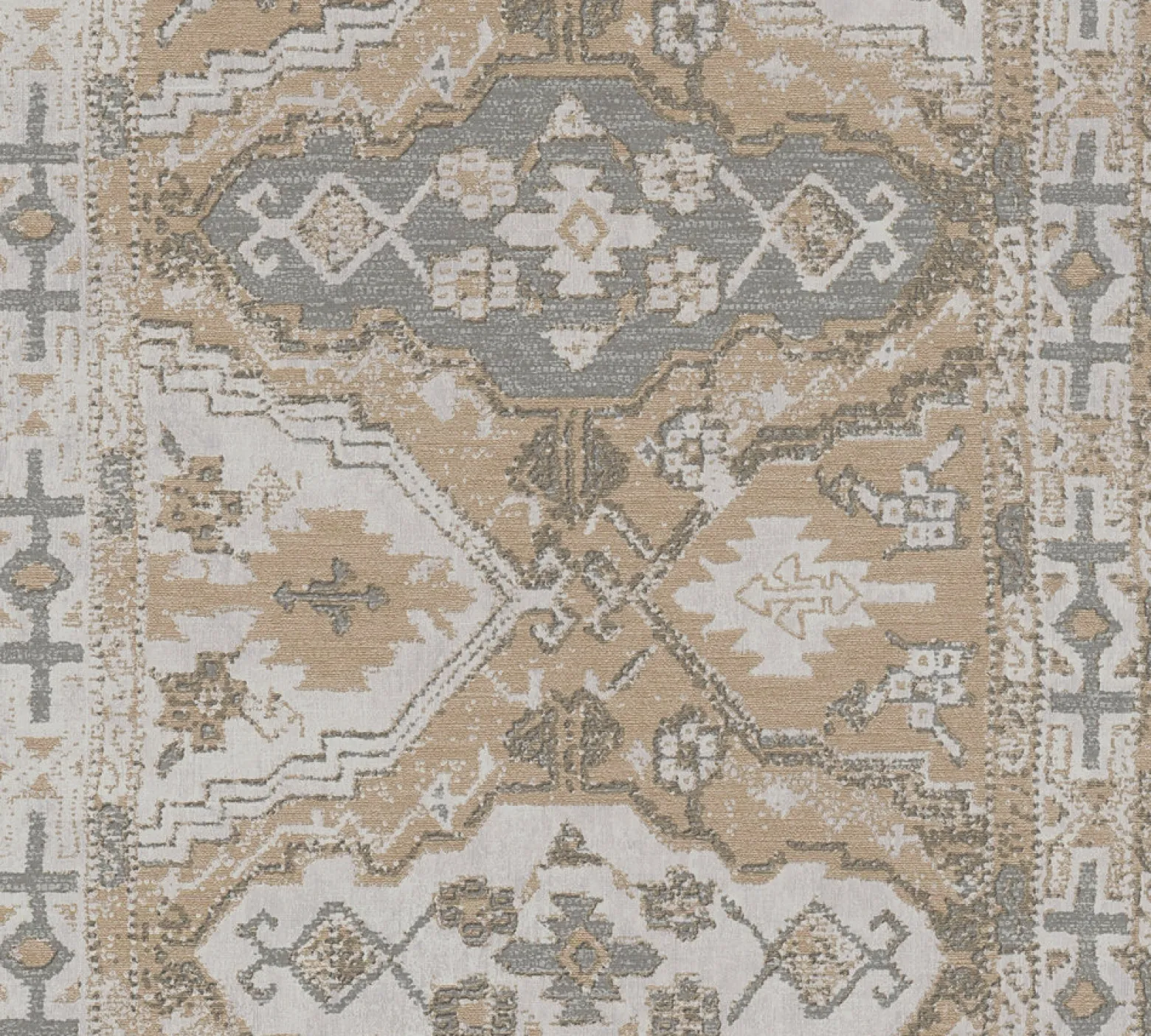Vliestapete Orientalisch Muster beige weiß grau 37868-3