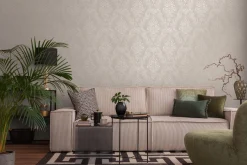 Vliestapete Ornamente Barock Grau Beige Metallic 39765-6