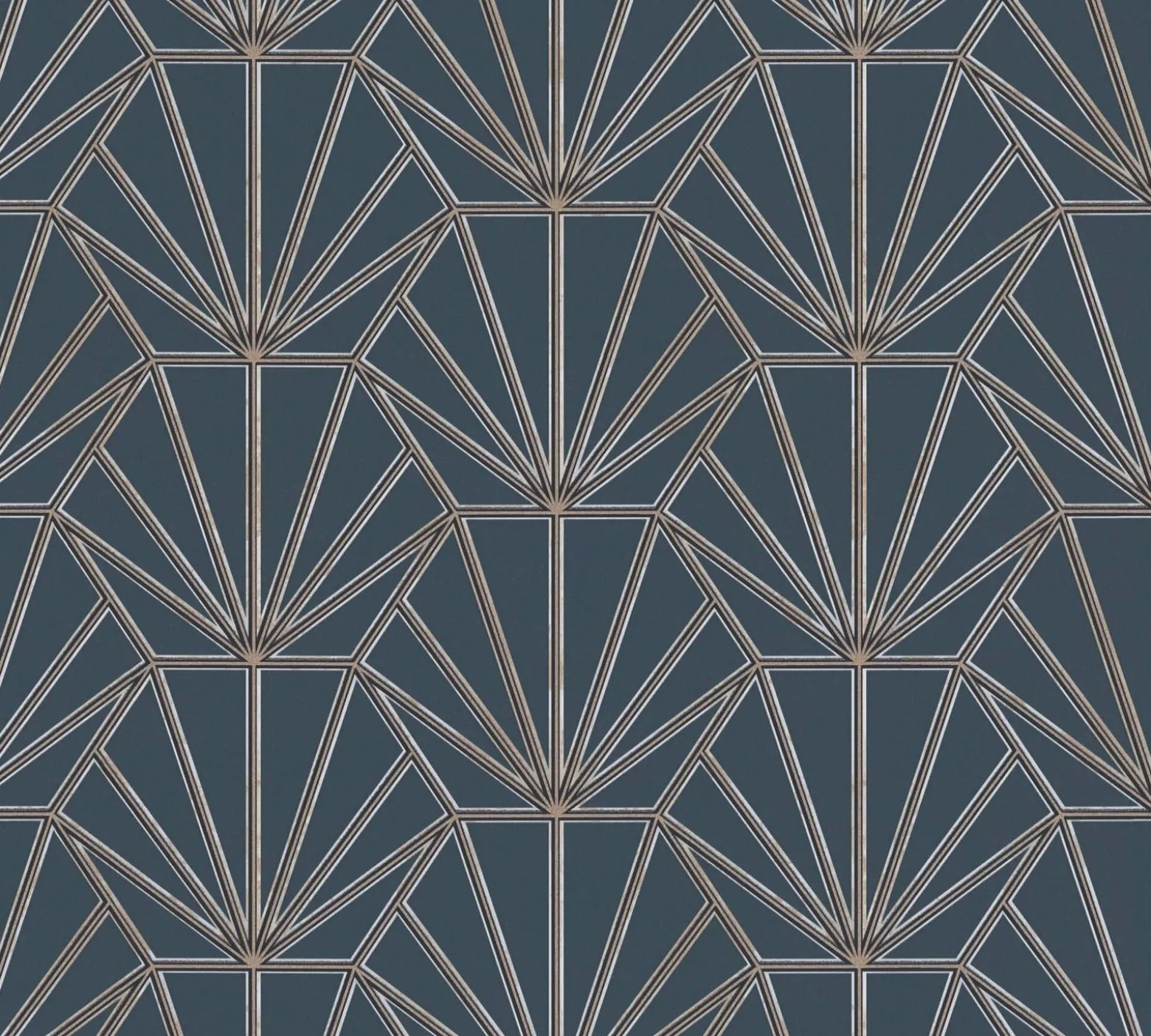 Vliestapete Ornamente blau weiß gold schwarz 37528-3