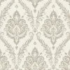 Vliestapete Ornamente Damast Creme Grau Glitzer MN3204
