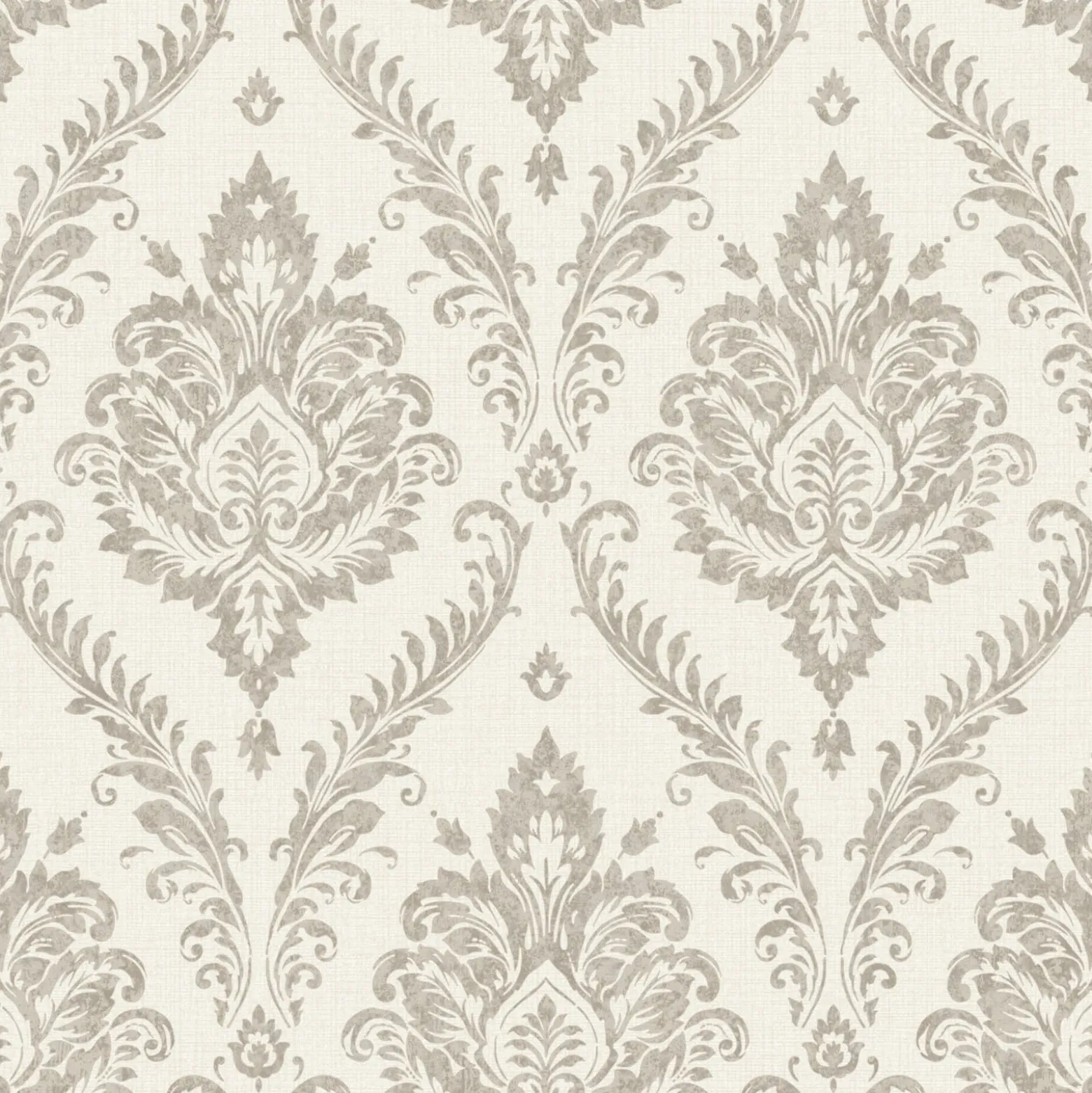 Vliestapete Ornamente Damast Creme Grau Glitzer MN3204