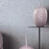 Vliestapete Ornamente Floral Hellgrau Silber 82394