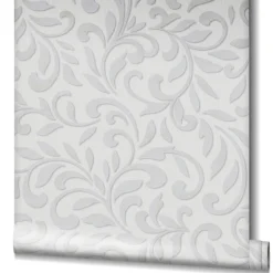 Vliestapete Ornamente Floral Beige Grau Metallic 82384