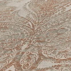 Vliestapete Ornamente Metallic Grau Kupfer 39119-1