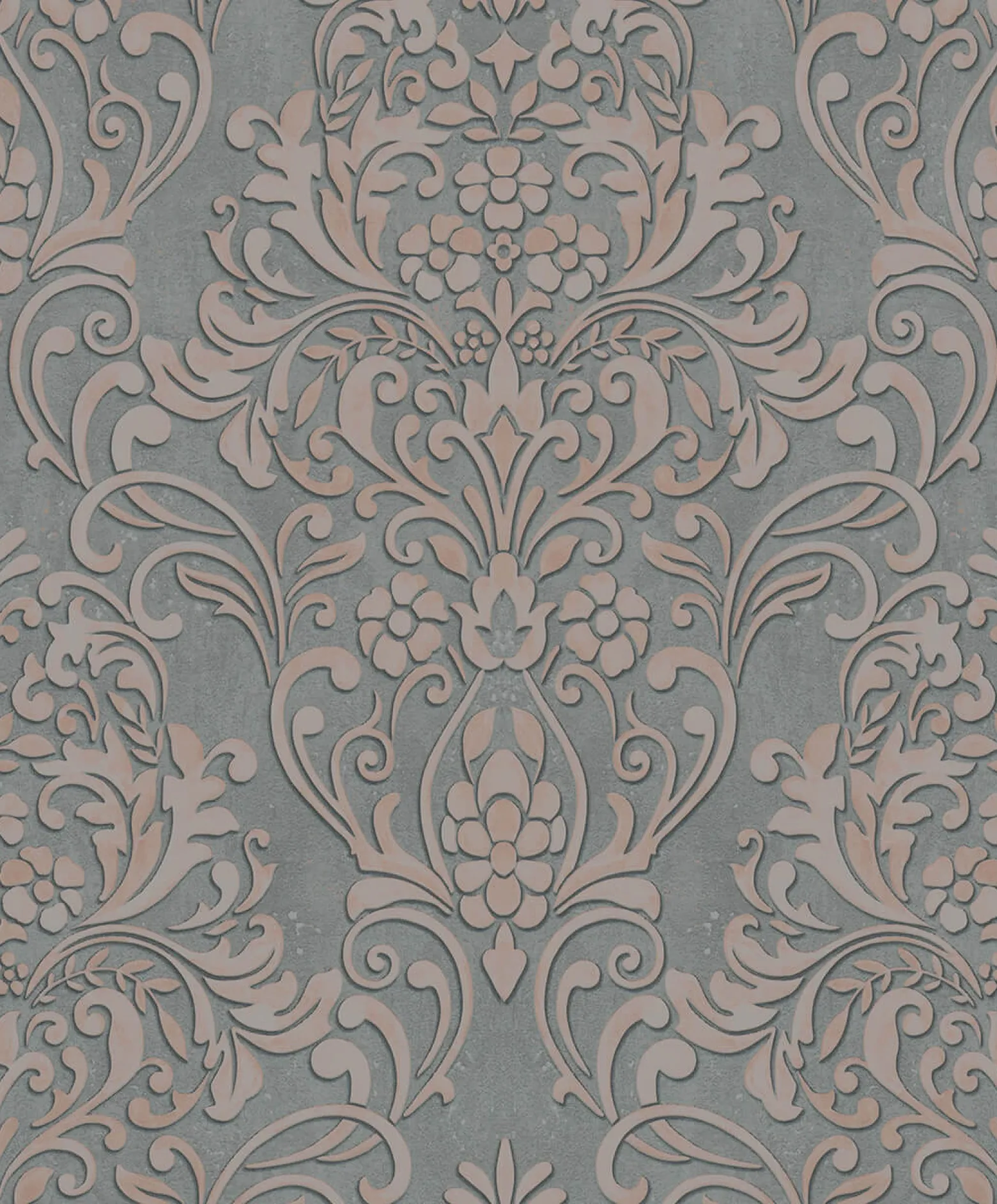 Vliestapete Ornamente Metallic grau alt-rosa 32604