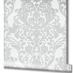 Vliestapete Ornamente Metallic grau silber 32602