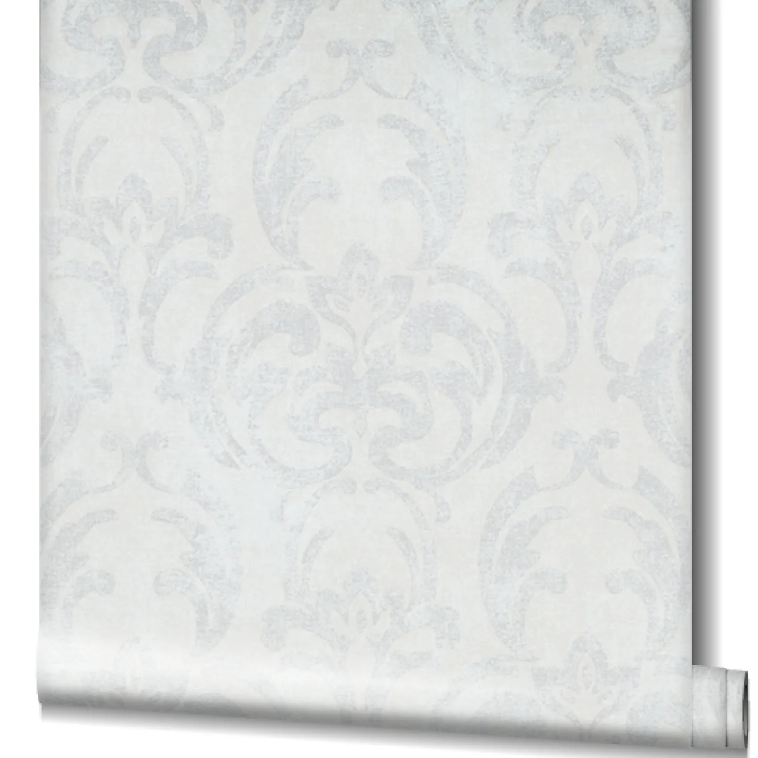 Vliestapete Ornamente Putz Optik Creme Grau Weiß 82386