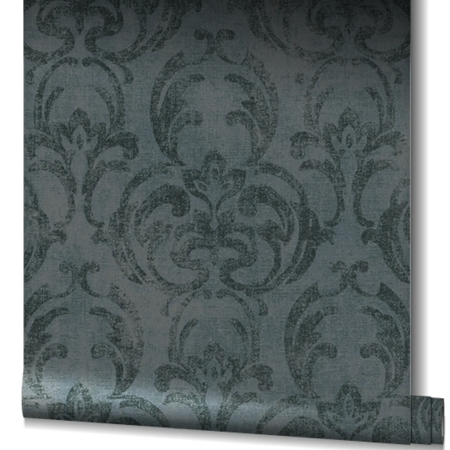 Vliestapete Ornamente Putz Optik Schwarz Grau 82391