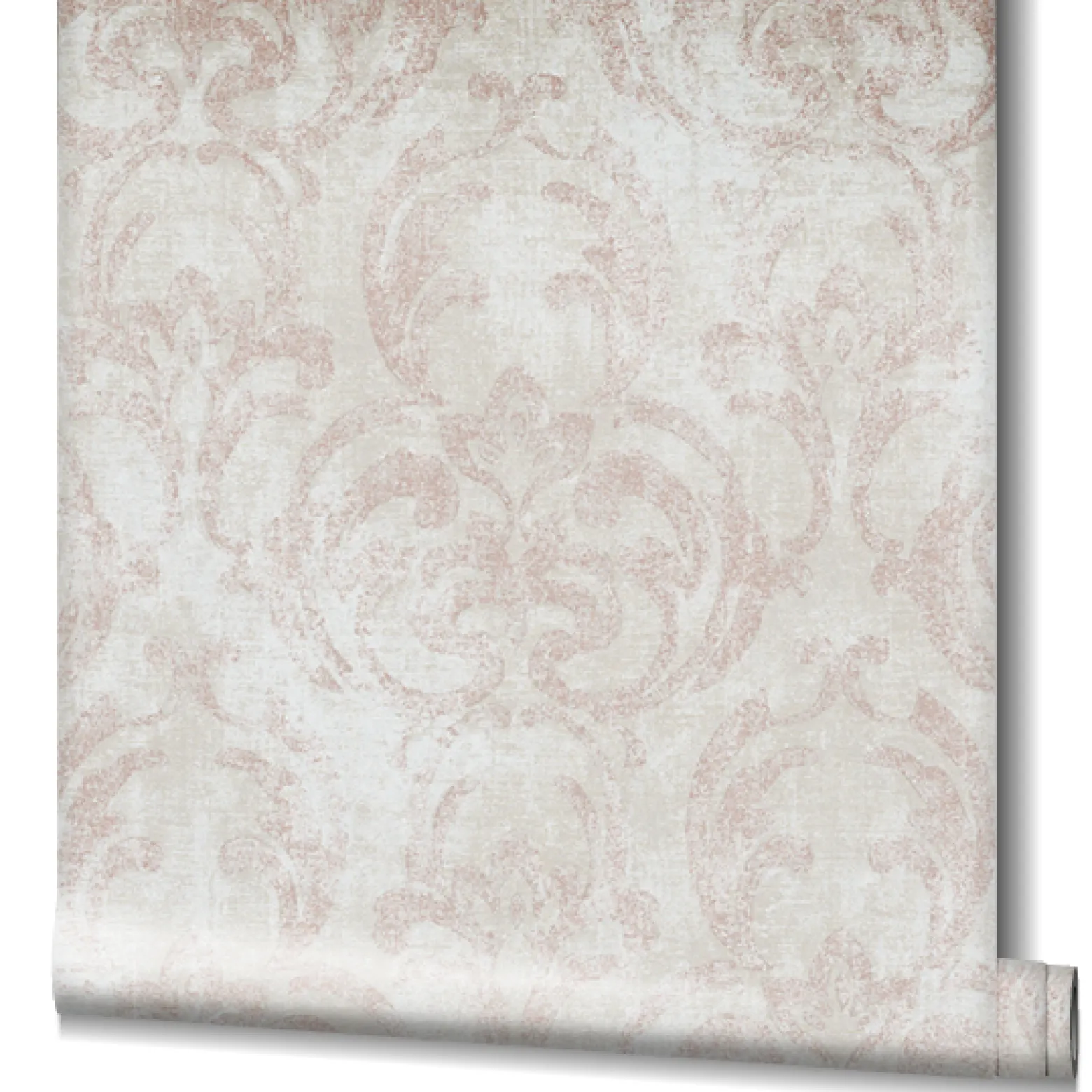 Vliestapete Ornamente Putz Optik Beige Rot Weiß 82387