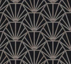 Vliestapete Ornamente schwarz weiß rosegold 37528-1