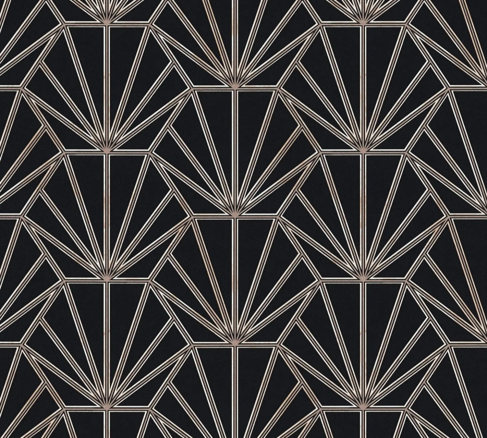 Vliestapete Ornamente schwarz weiß rosegold 37528-1