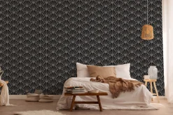 Vliestapete Ornamente schwarz weiß rosegold 37528-1