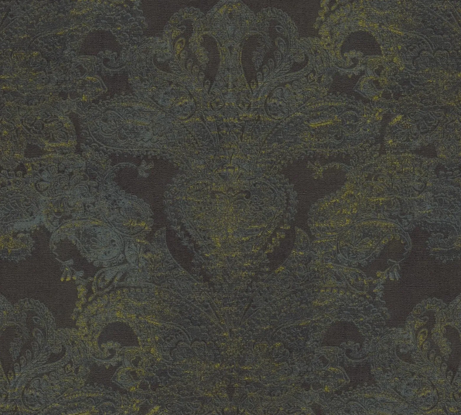 Vliestapete Paisley Metallic Schwarz Gold 39119-5