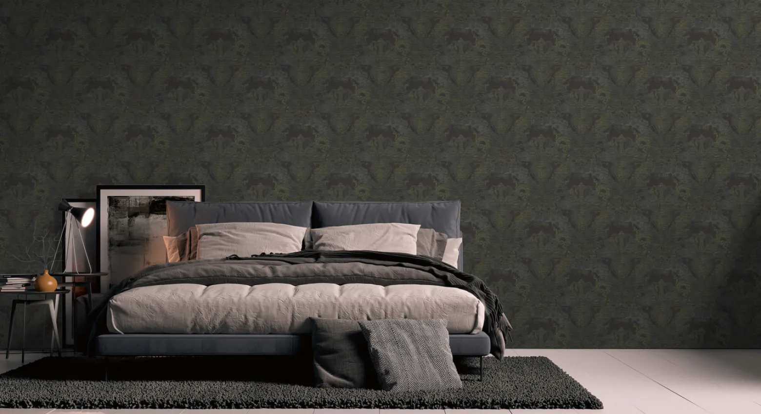 Vliestapete Paisley Metallic Schwarz Gold 39119-5