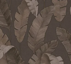 Vliestapete Palmen Blätter Tropen Braun Beige 39218-2