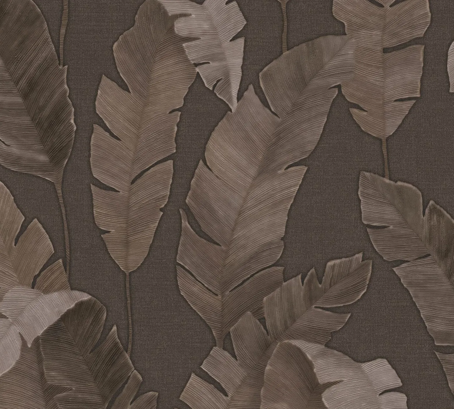 Vliestapete Palmen Blätter Tropen Braun Beige 39218-2