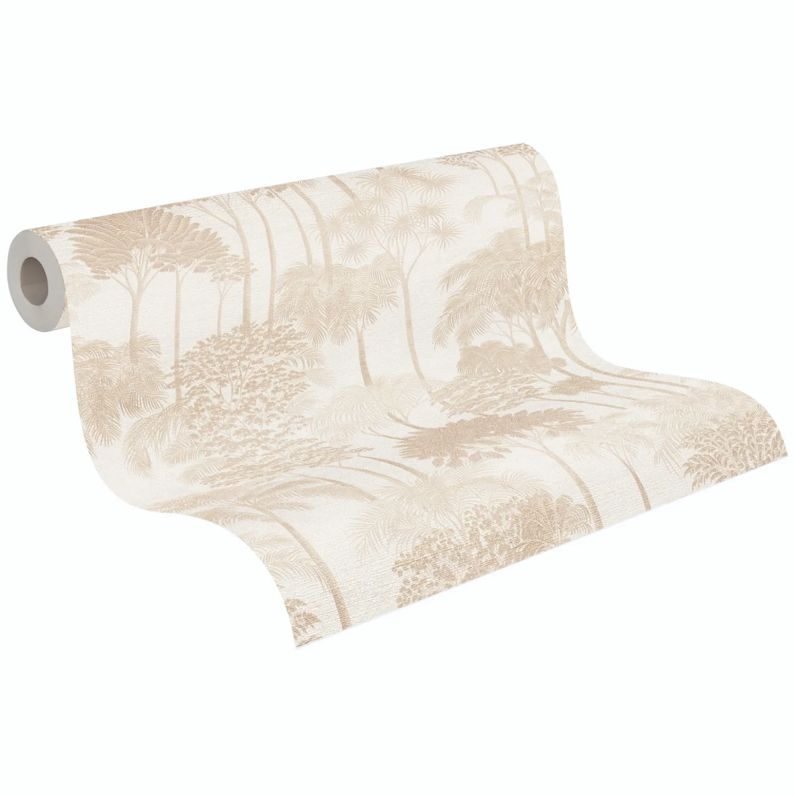 Vliestapete Palmen Dschungel Creme Beige Metallic 79162-1