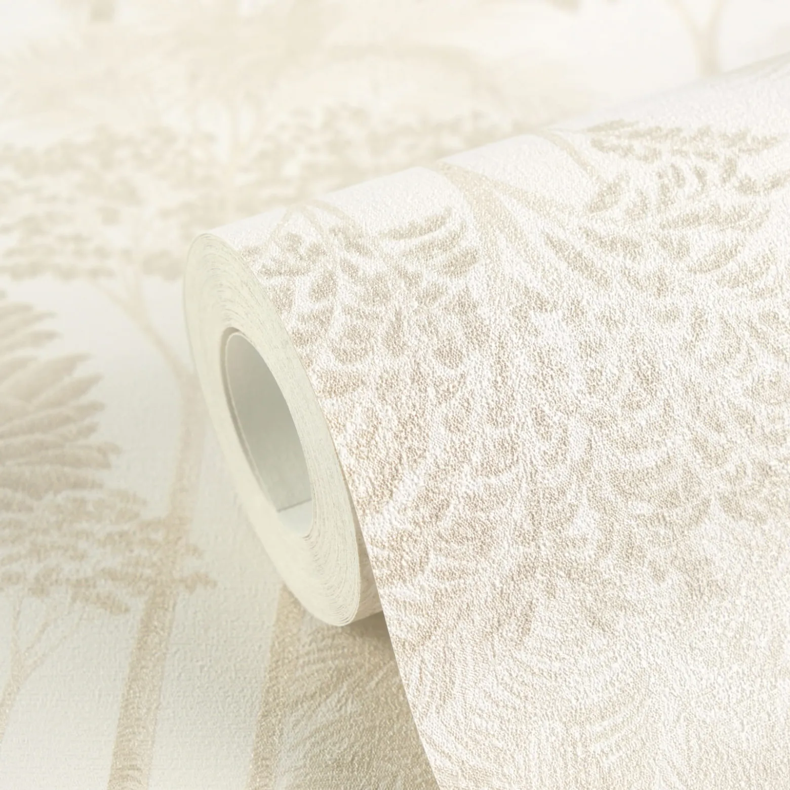 Vliestapete Palmen Dschungel Creme Beige Metallic 79162-1