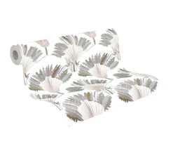 Vliestapete Palmwedel Blätter braun grau 37708-2