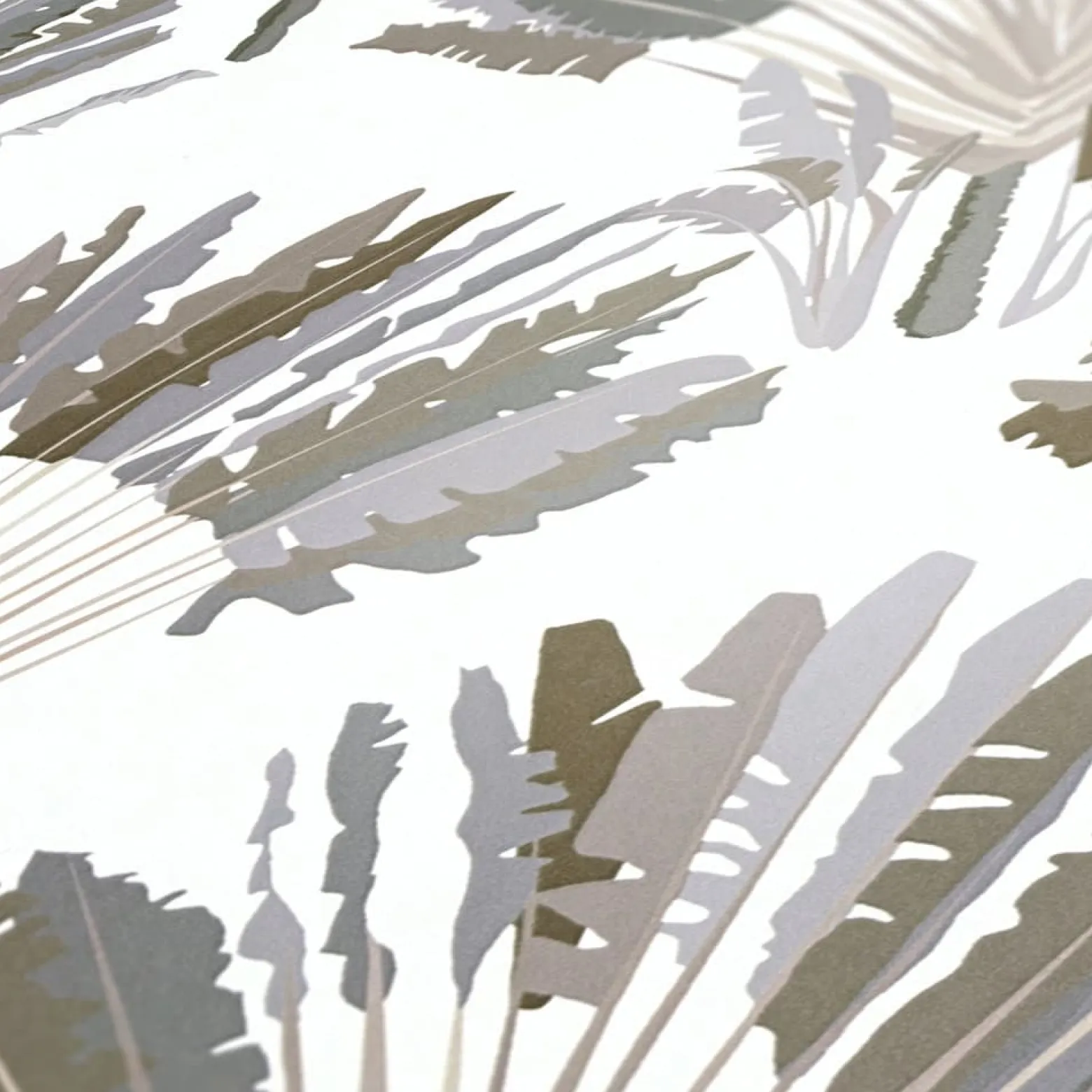 Vliestapete Palmwedel Blätter braun grau 37708-2