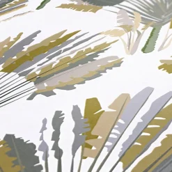 Vliestapete Palmwedel Blätter grau gelb 37708-4