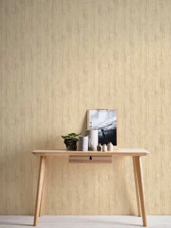 Vliestapete Pampasgras Beige Grau Glitzer 38614-1