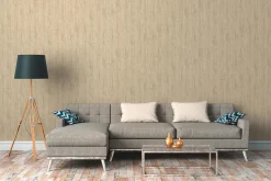 Vliestapete Pampasgras Beige Grau Glitzer 38614-1